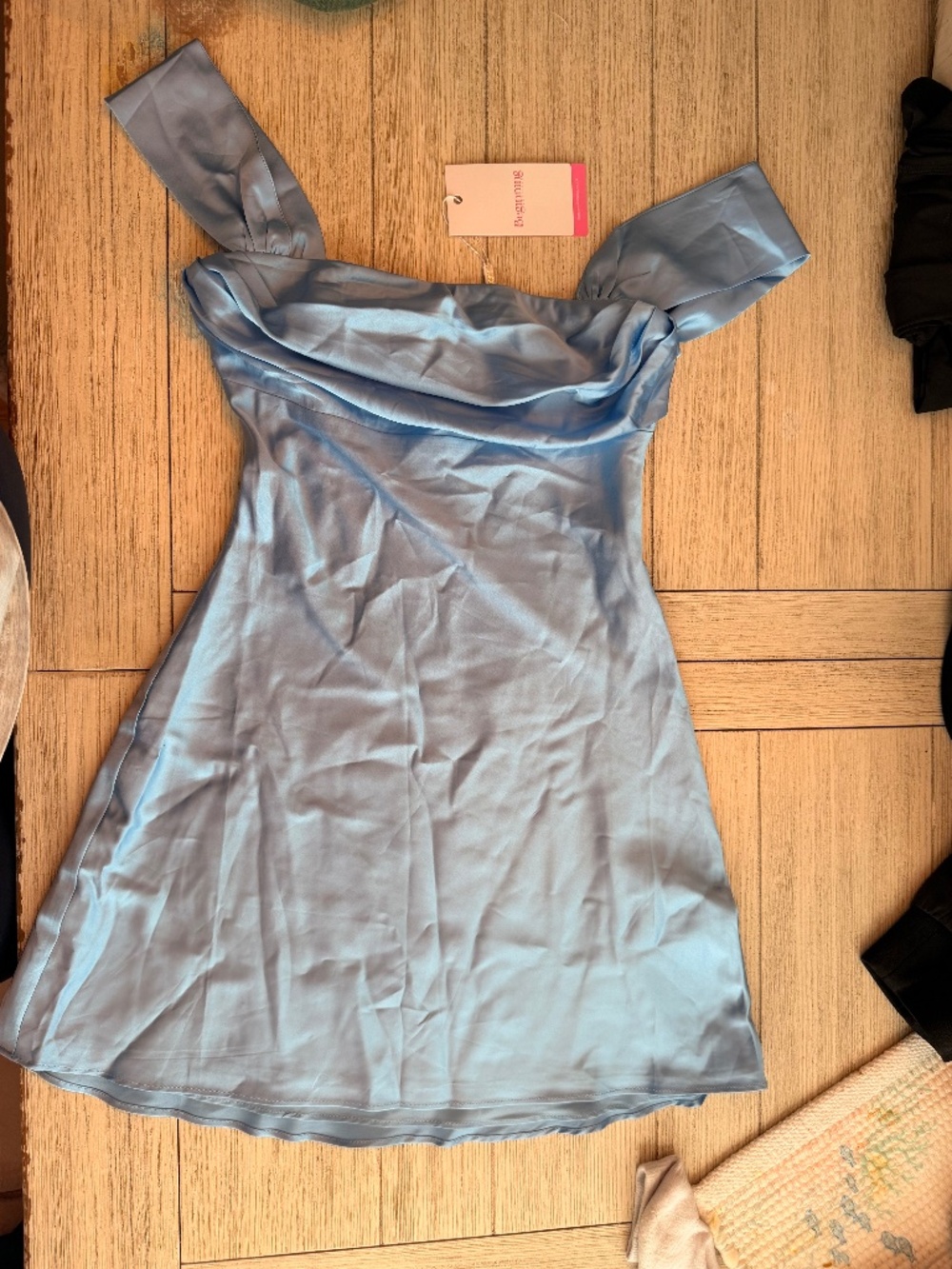 Light Blue silk short dress, Beginnings Boutique, Size 2